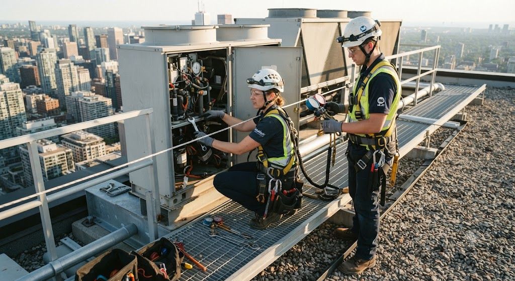 HVAC working at height PPE requirements