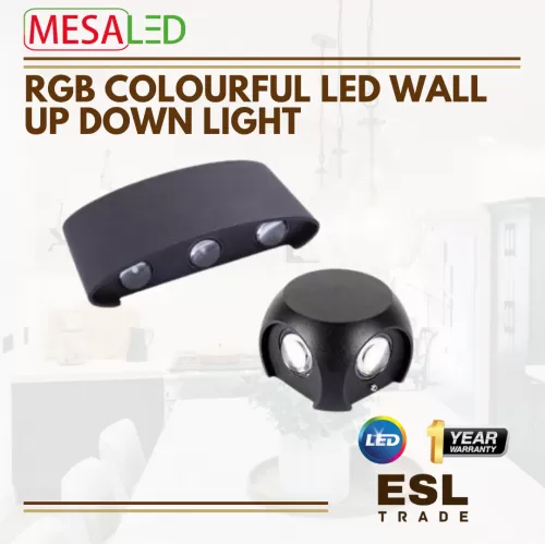 MESALED RGB Colourful LED Wall Up Down Light 3W/6W - E S L Lighting (M) Sdn. Bhd.