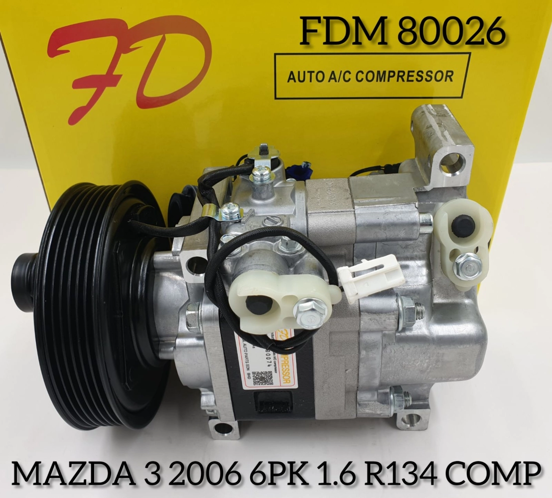 FDM 80026 Mz/2&3 06Y Panasonic 6PK 1.6 R134 Compressor (NEW)