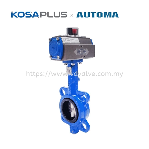 KOSAPLUS AD/RD Series Pneumatic Actuator x AUTOMA ACM Series Wafer Butterfly Valve - Precision Control for Industrial Automation