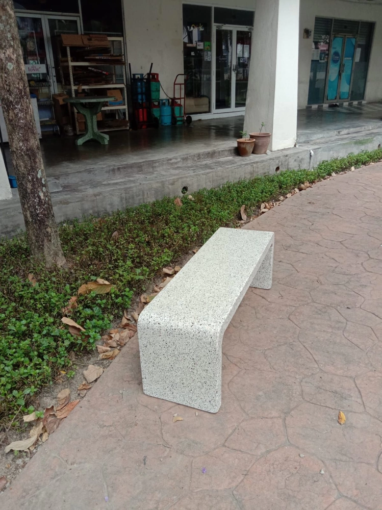 Stone Benches Concrete Bench | Terrazo Marble Bench For Outdoor | Deliver to Condominium Residency In Seri Kembangan Selangor