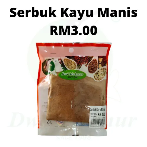 Serbuk Kayu Manis 30G RM3.00 X 10 Unit C.Dwi Makmur 