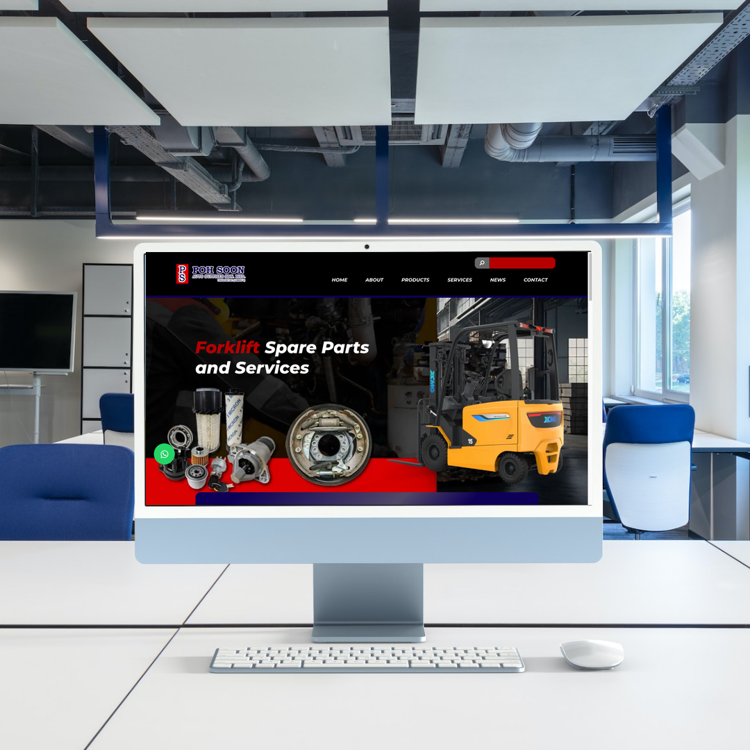 Forklift Parts & Repair Website Portfolio for Service Enquiries | Johor