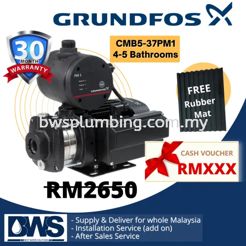 Grundfos CMB5-37PM1 (1HP) Water Booster Pump - Best Price Malaysia