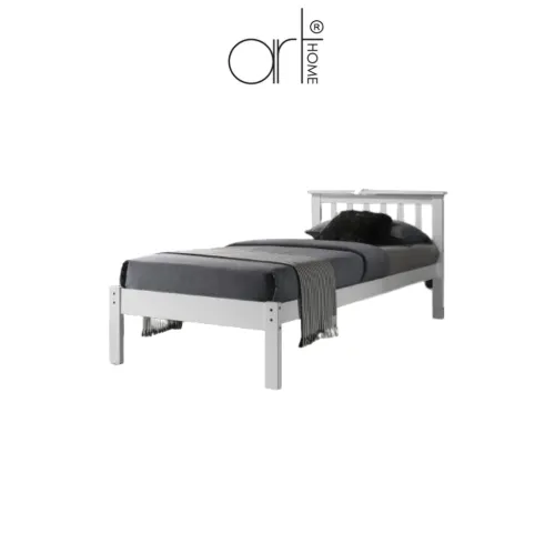 TERRA SINGLE WOODEN BED (WALNUT&WHITE)