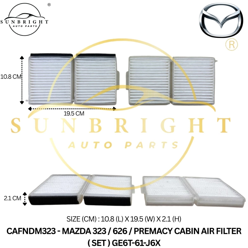 CAFNDM323 - MAZDA 323 / 626 / PREMACY CABIN AIR FILTER ( SET ) GE6T-61-J6X