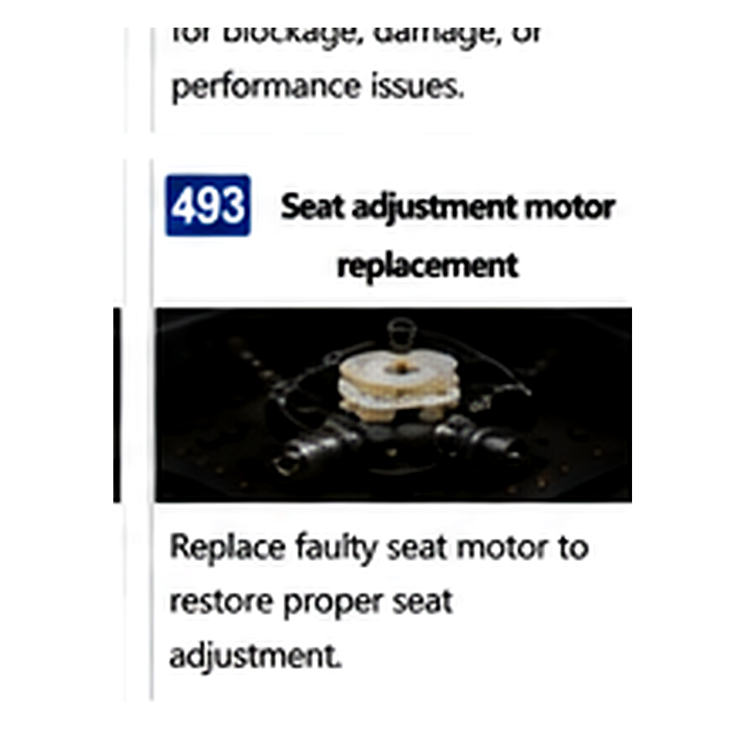 Seat Adjustment Motor Replacement