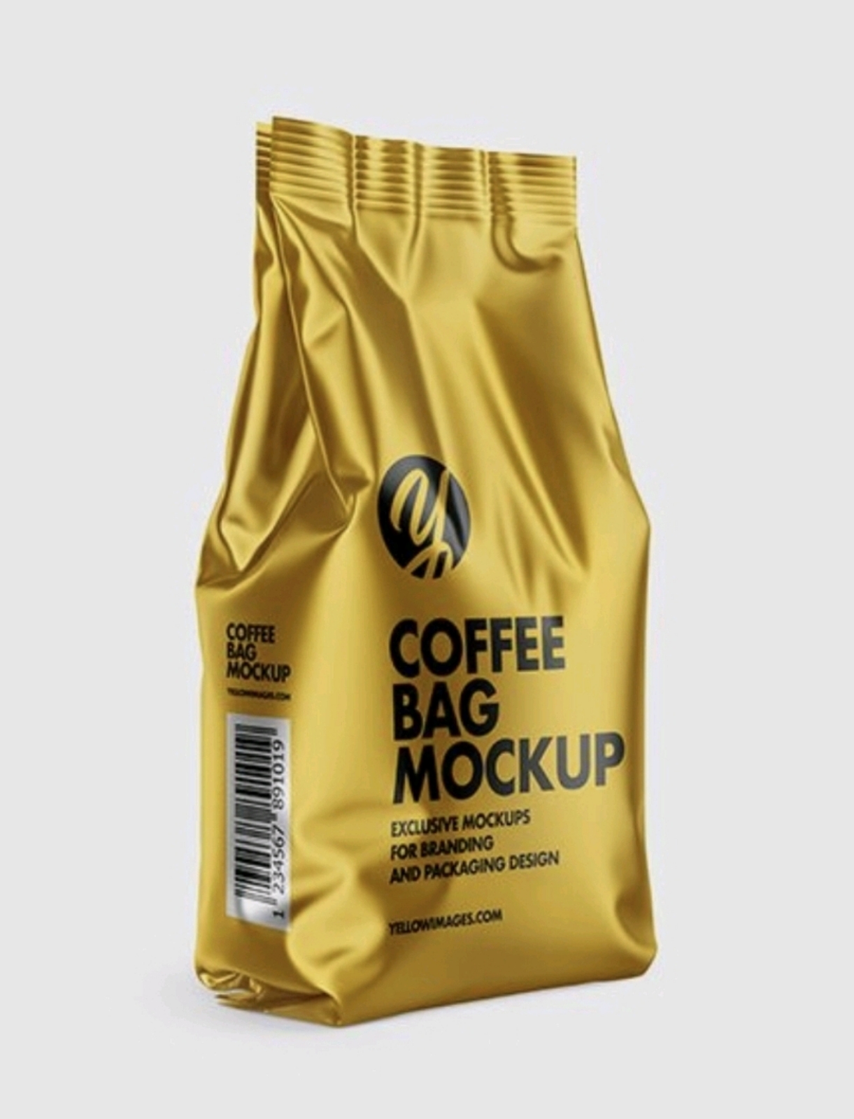 Gold aluminium foil coffee bag