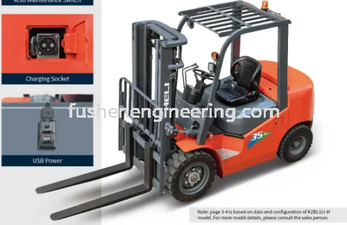 K2 series 3.5Ton Lithium Battery Forklift Truck (Model : CPD35) K2C11LI-S