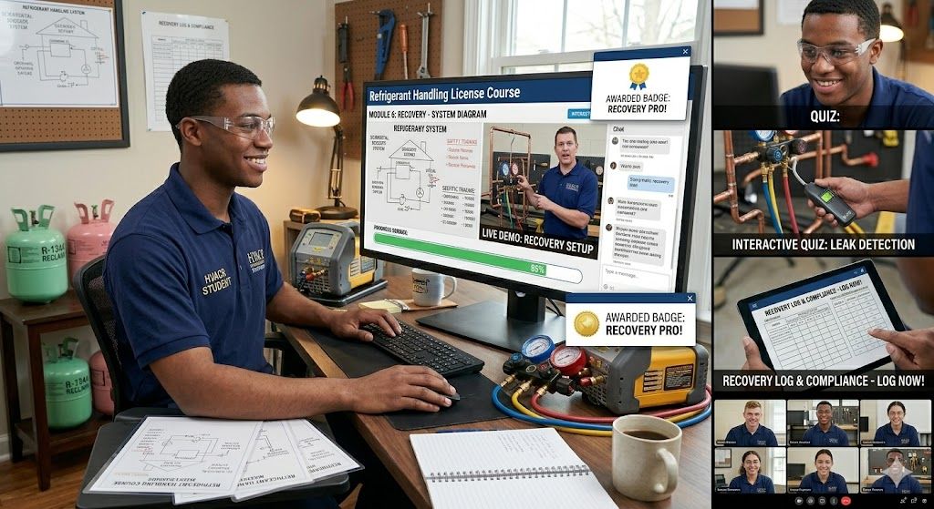 Refrigerant handling online training