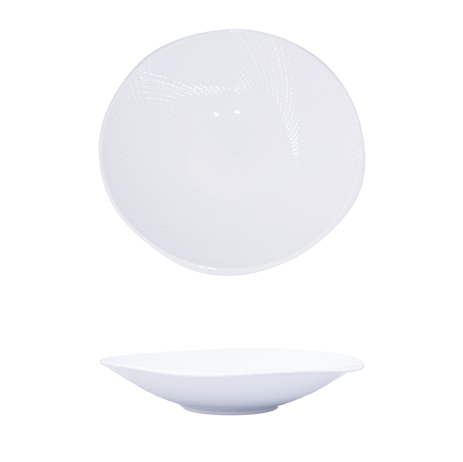 YGB-9'' -special-shape-shallow-bowl-月光白盛世异形浅碗