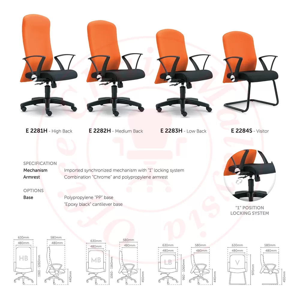 Most Executive Chair / Office Chair / Kerusi Office / Kerusi Pejabat / High Back Medium Back Low Back Visitor Chair