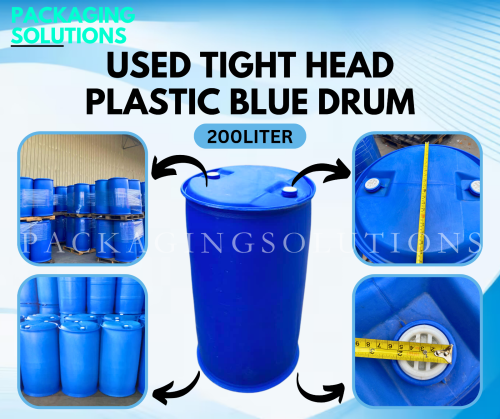 Used Tight Head Plastic Blue Drum 200l Selangor Klang Malaysia Manufacturer Supplier 4180