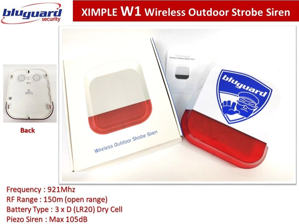 Bluguard Wireless Alarm System XIMPLE W1 Accessories 