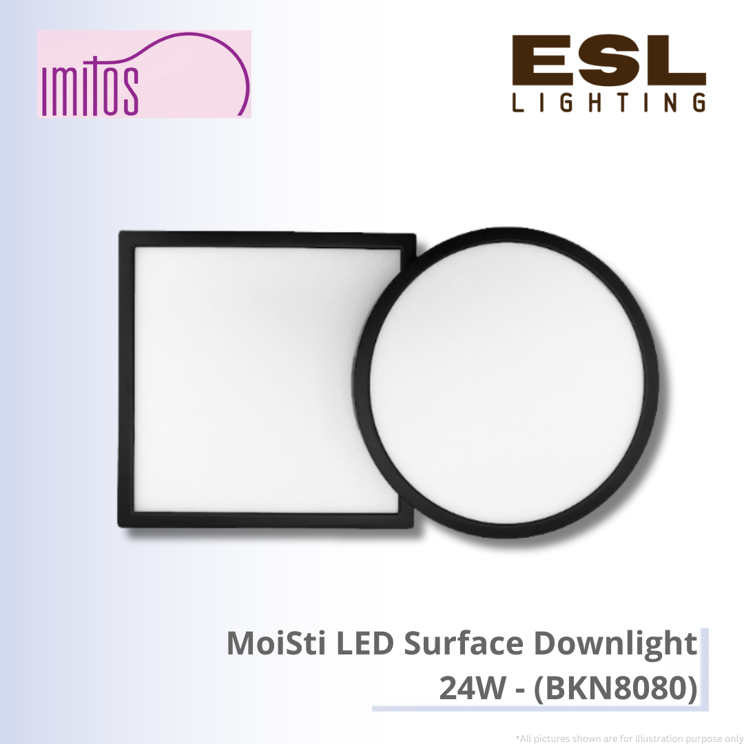 [DISCONTINUE] IMITOS MoiSti LED Surface Downlight 24W - BKN8080 [SIRIM]