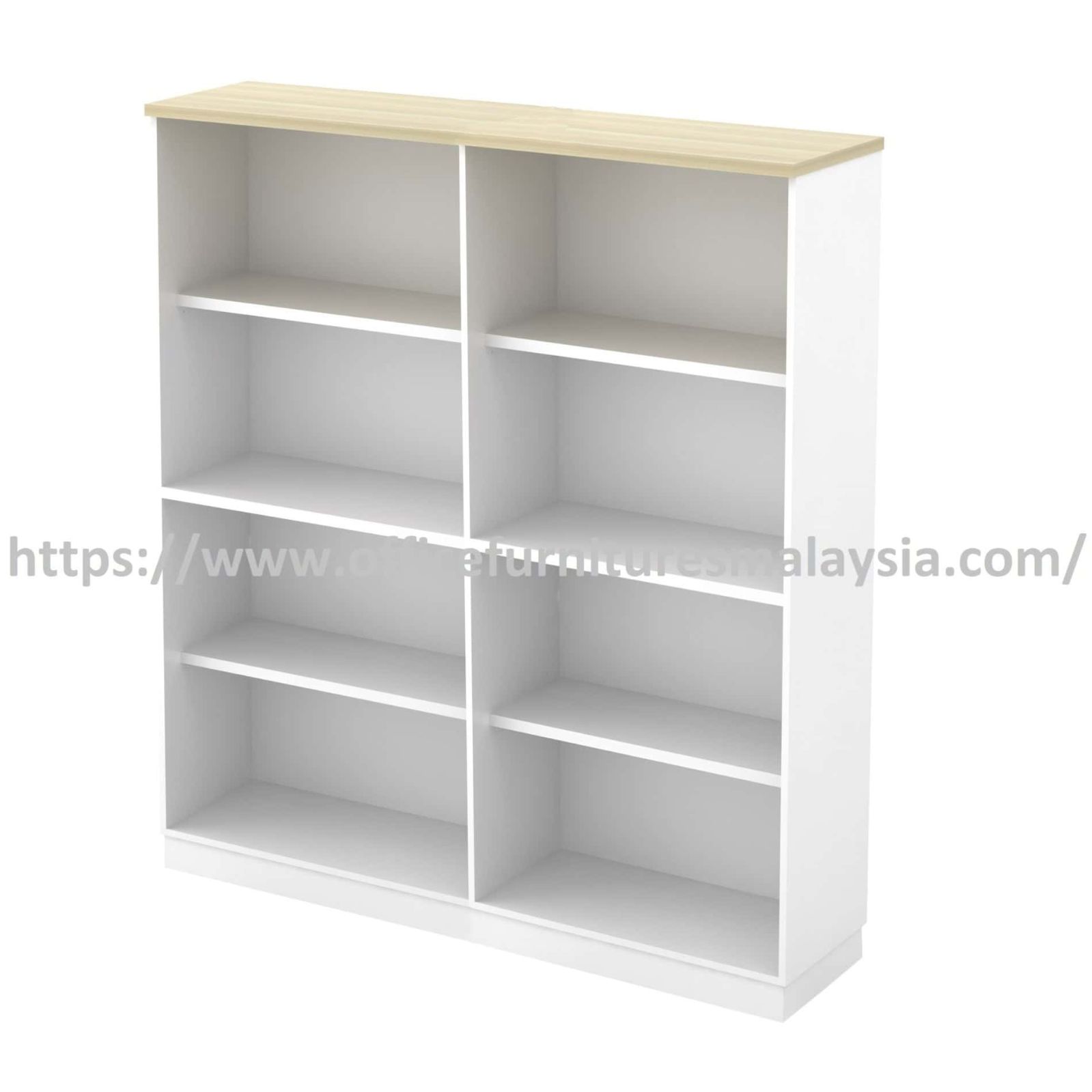 4.67 ft Twin Open Shelf Storage Cabinet OFBMO14