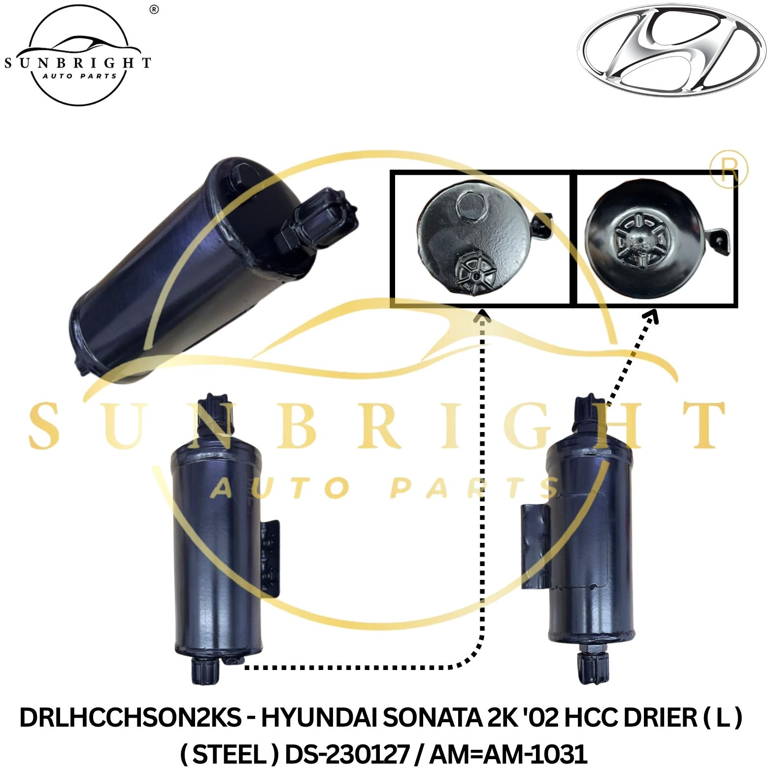 DRLHCCHSON2KS - HYUNDAI SONATA 2K '02 HCC DRIER ( L ) ( STEEL ) DS-230127 / AM=AM-1031