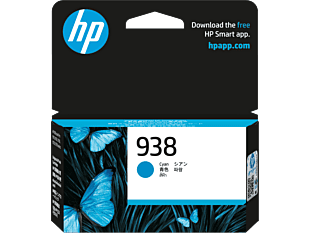 HP 938 Cyan Original Ink Cartridge 4S6X5PA