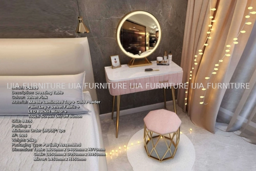 Dressing Table - DS200 Velvet Pink