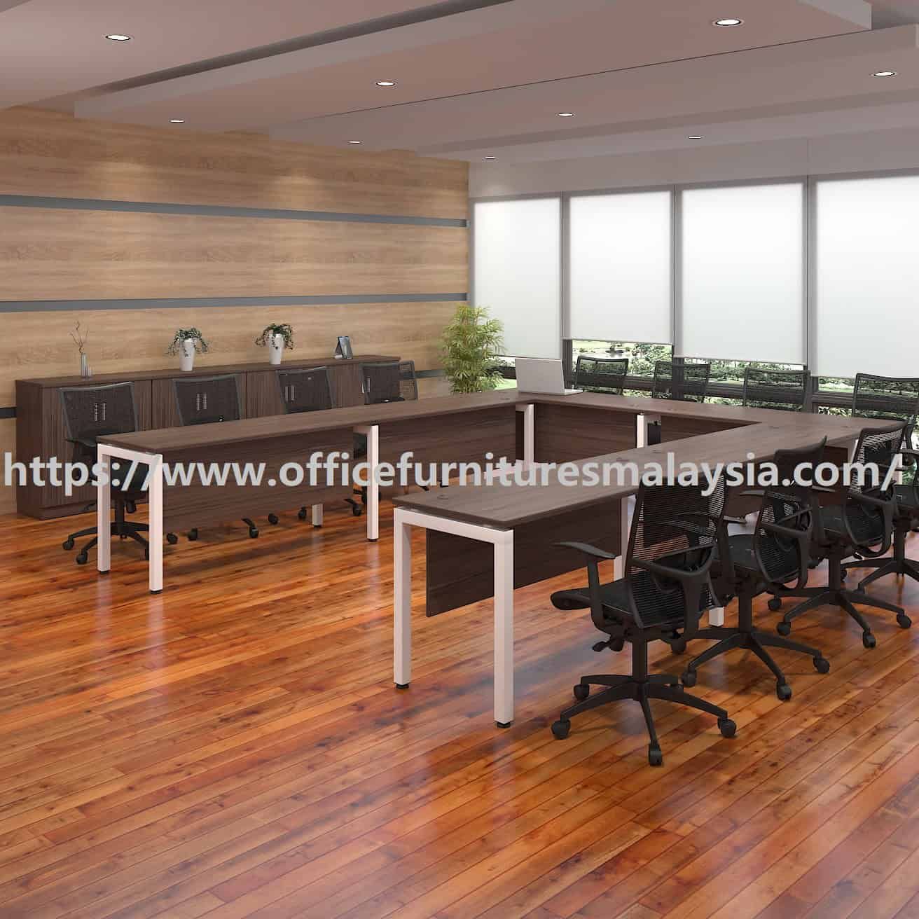 10 ft Office U Shape Conference Table Cabinet Set OFMU3024SET