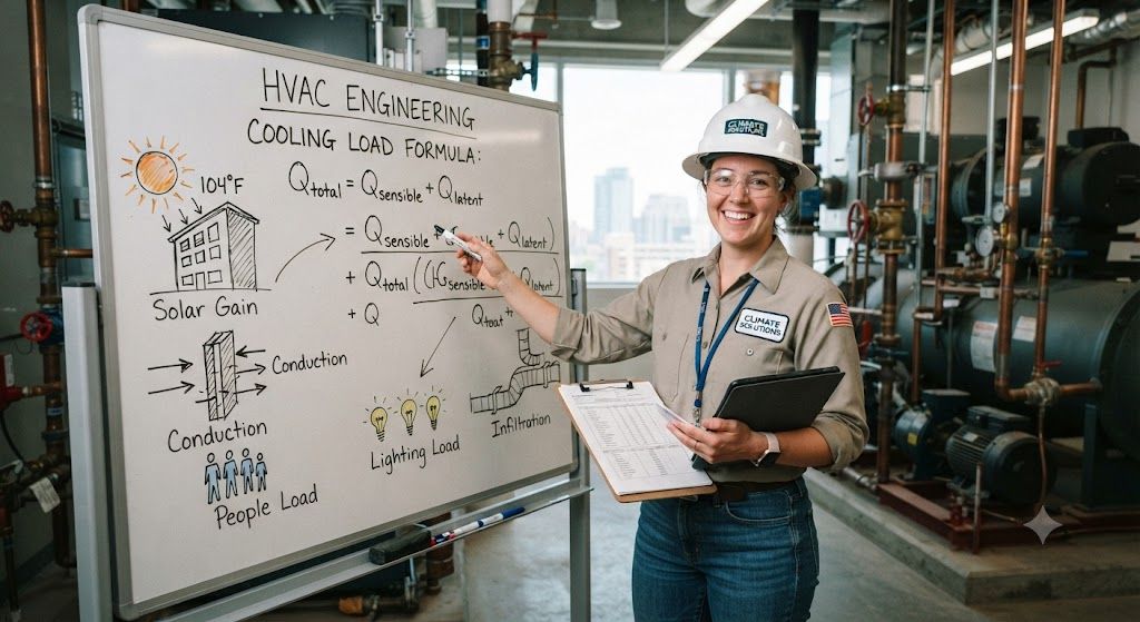 HVAC engineering cooling load formula