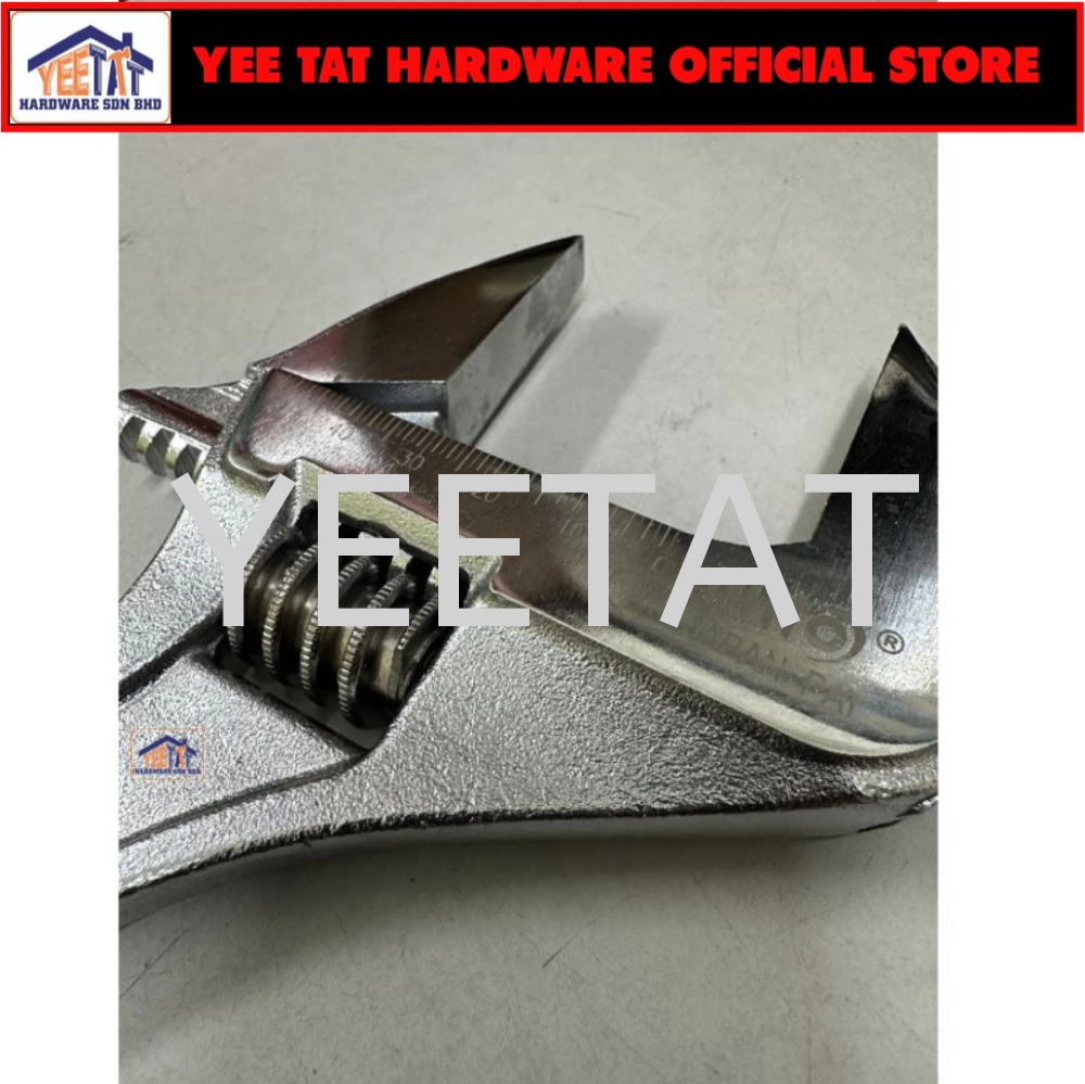 [ HITTO ] HAW-10WJ Wide Opening Adjustable Wrench / Spanner / Spana Hardened Durable Hand Tool 255MM