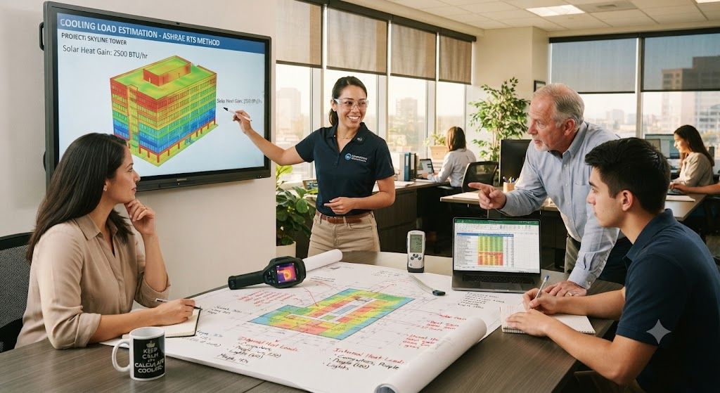 HVAC design load estimation for air conditioning