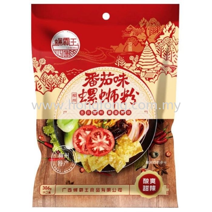 LUO BA WANG S/P LUOSI RICE NOODLES EXP VERSION-TOMATO螺霸王 螺蛳粉 番茄味(306G)