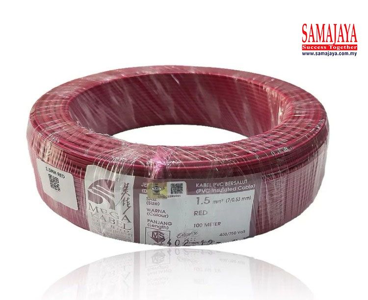 Mega 1.5mm PVC Cable (Red/ Black)
