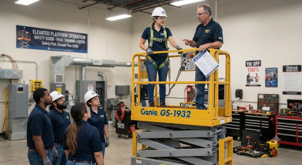 HVAC elevated platform operation safety guide