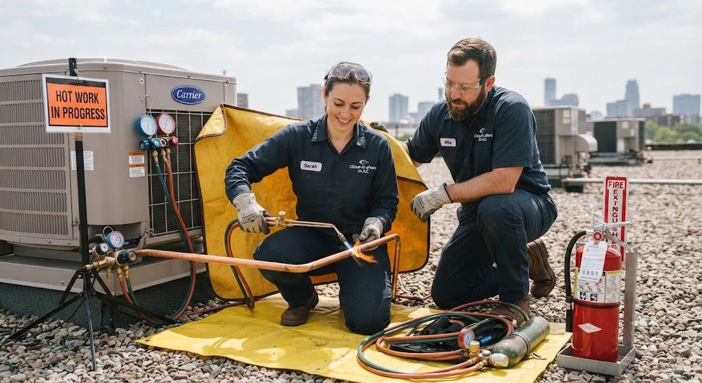 copper pipe safe brazing HVAC technicians