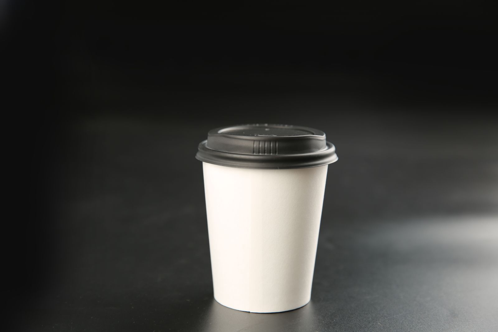 White Paper Single Cup and Lid