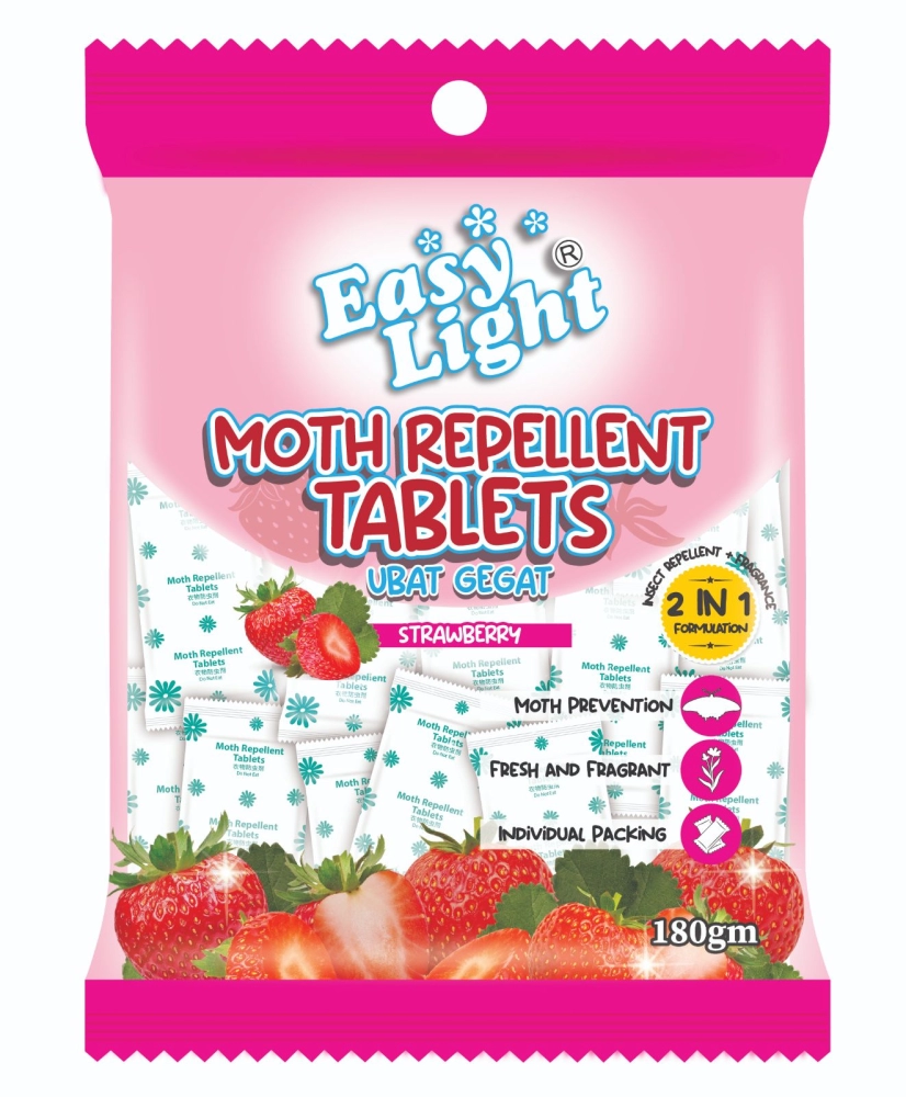 Easylight Moth Repellent Tablets 180gram - Strawberry (Moth Ball/Ubat Gegat)