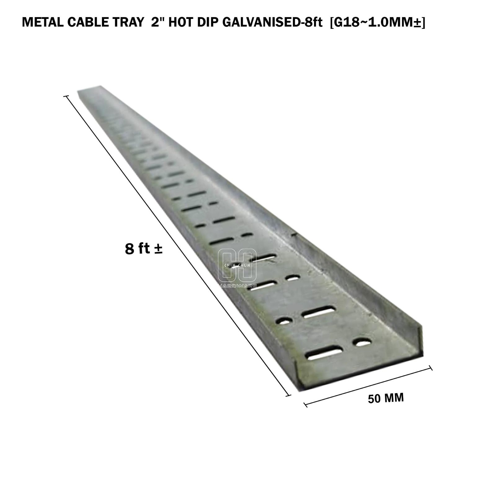 METAL CABLE TRAY 2" HOT DIP GALVANISED 8ft G18-1.0MM卤