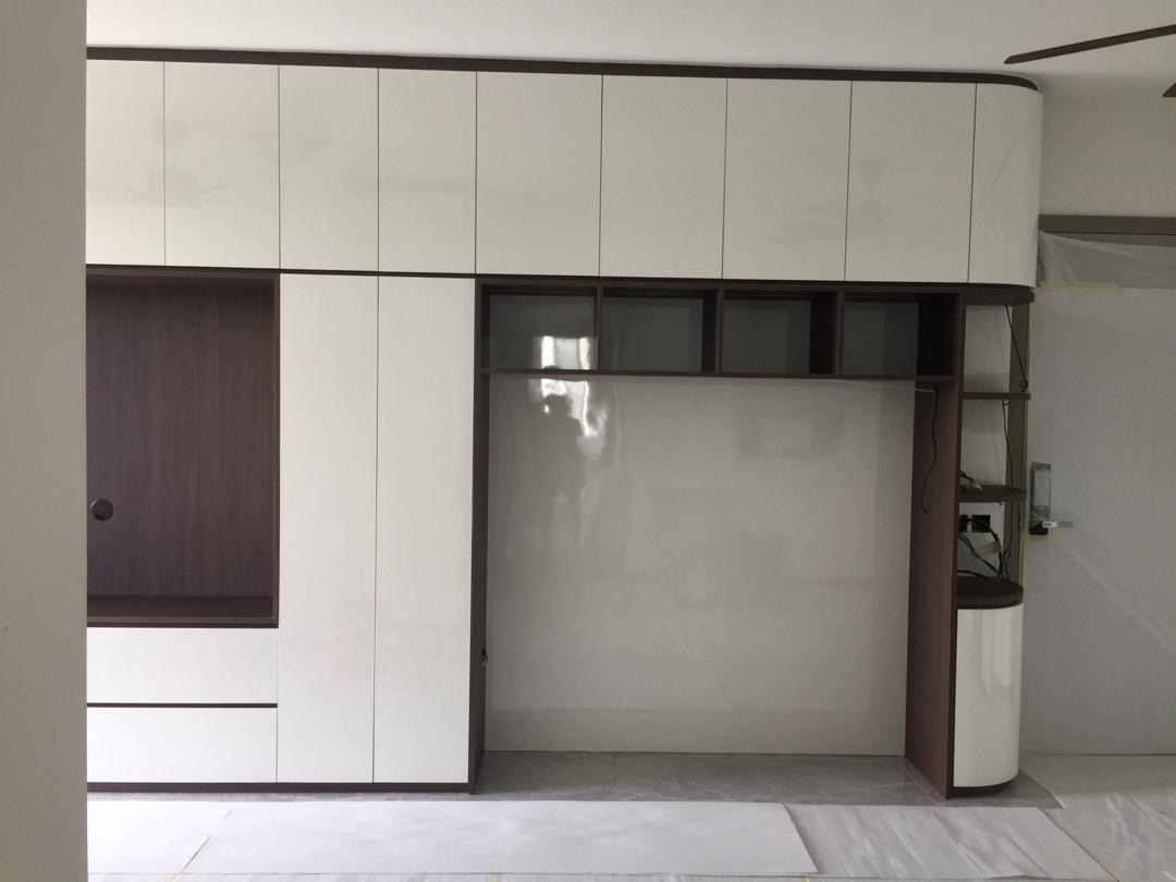 TV cabinet and stand wall 电视柜与屏风