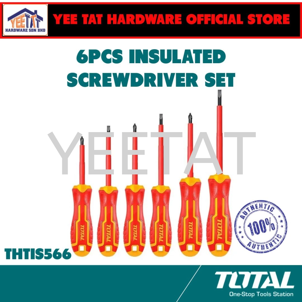 [ TOTAL ] THTIS566 Insulated Screwdriver Set 6pcs/set