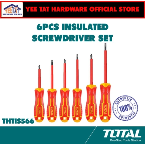 [ TOTAL ] THTIS566 Insulated Screwdriver Set 6pcs/set - YEE TAT HARDWARE SDN BHD