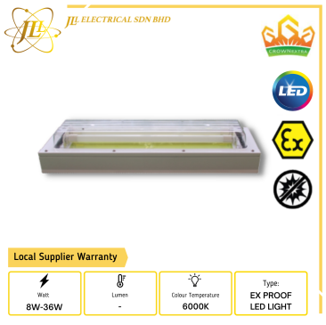 CROWN EX BHY SERIES 8W-36W 220VAC EXPLOSION PROOF LINEAR LIGHT [600/1200] [LED/T8/T5]