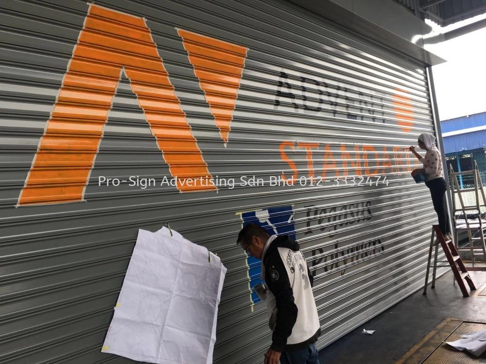 ROLLER SHUTTER HAND PAINTING (ADVENT PACKAGING, KLANG, 2019)