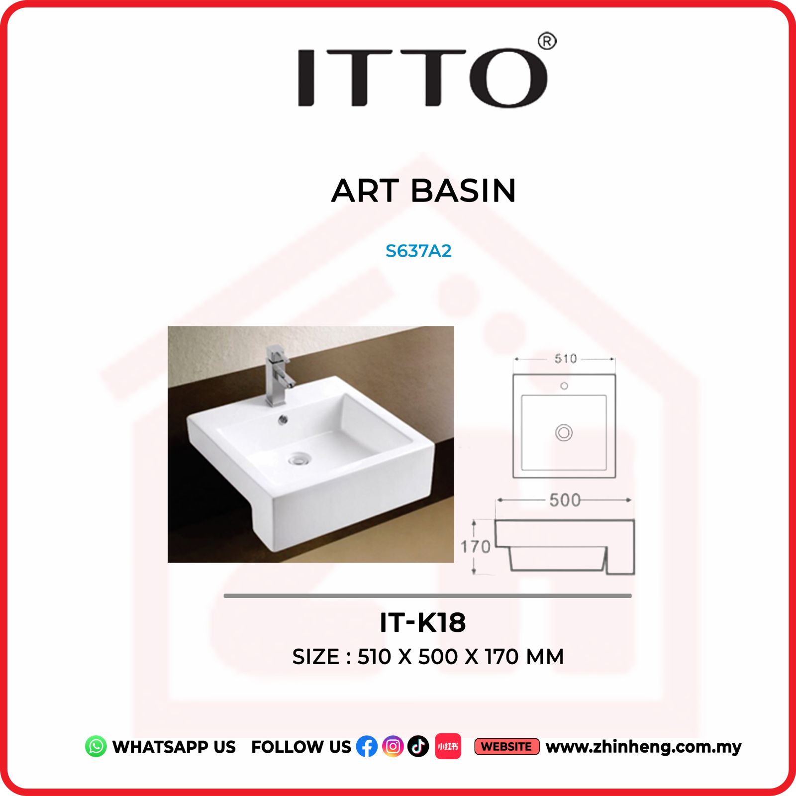 ITTO ART BASIN  IT-K18
