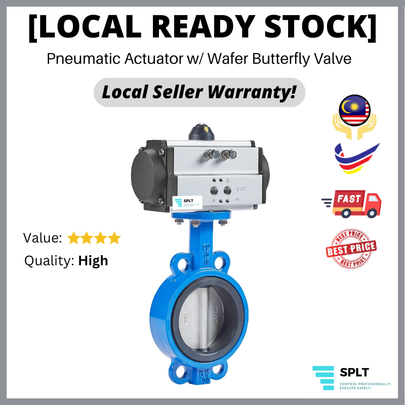 Pneumatic Double Acting Actuator with Wafer Butterfly Valve