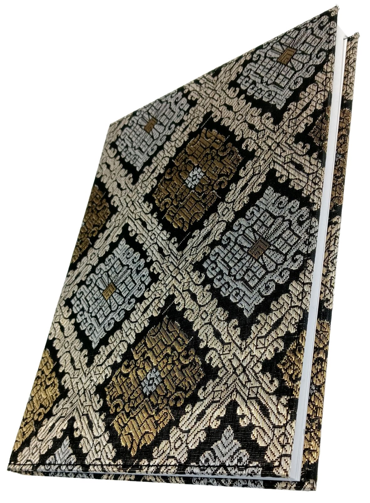 A5 Songket / Batik Notebook (O0218) – Malaysian Cultural Gift | Handmade Printed Batik Cover