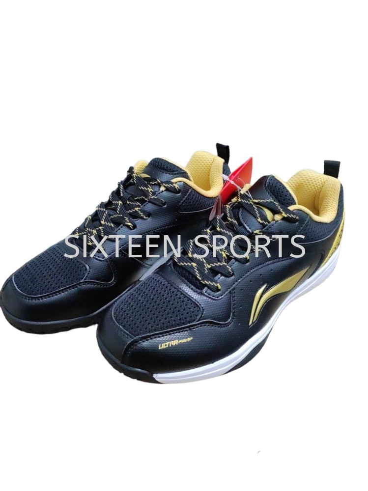 Li-Ning Ultra Power Badminton Shoes - Black/Gold - AYTT045-3