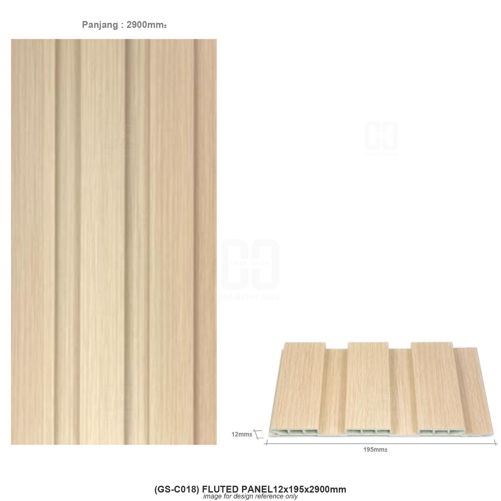 (GS-C018) FLUTED PANEL 12x195x2900mm