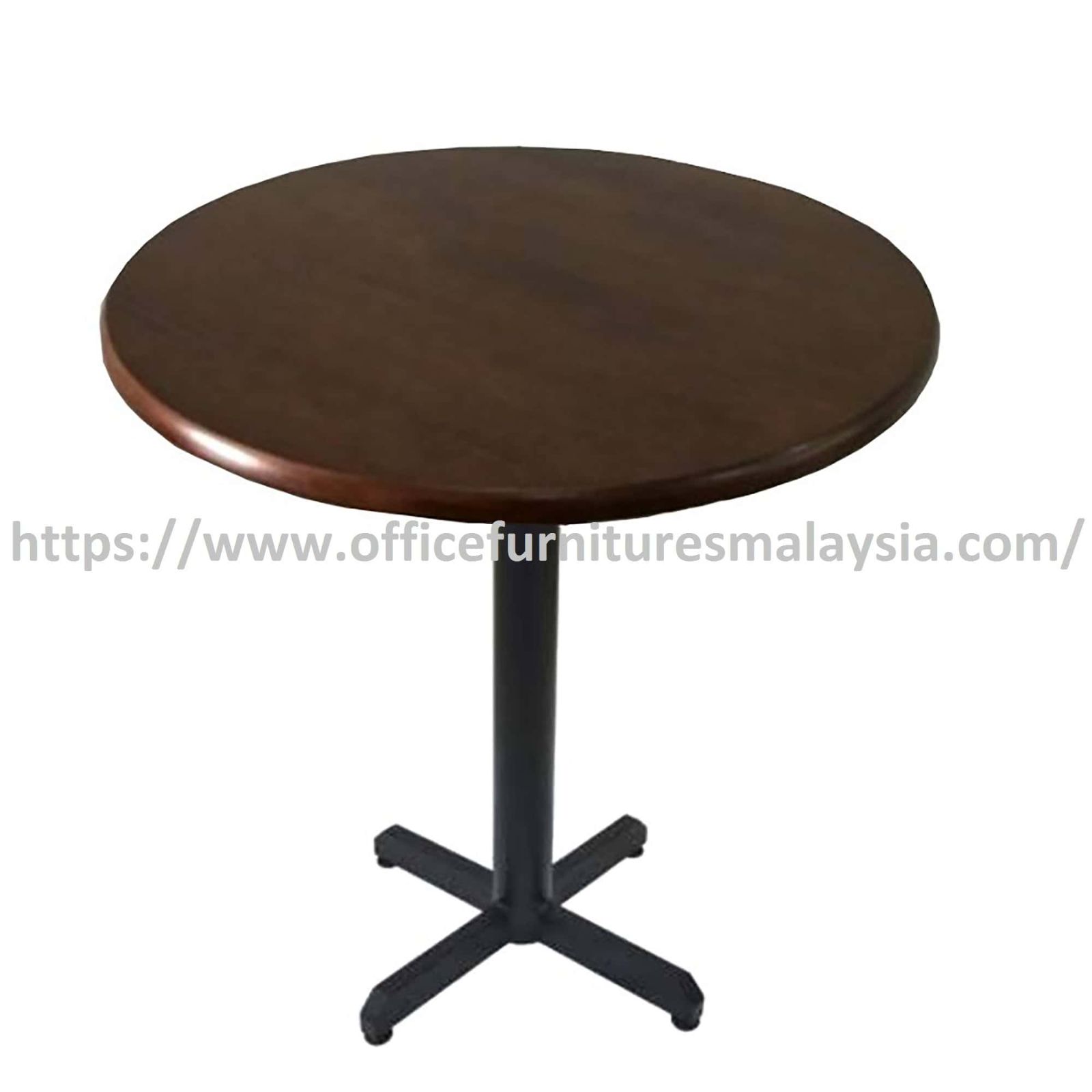 2.5ft New Low Rubber-Wood Round Table Mild Steel Leg OFSM34R7575LR