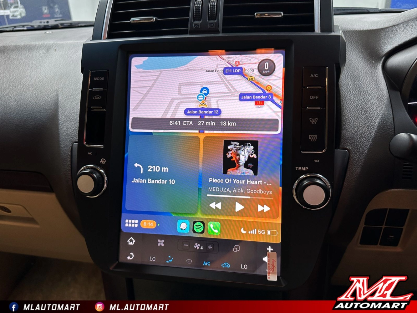 *NEW Toyota Land Cruiser Prado J150 2009-2018 Vertical Style Android Monitor (12.1")