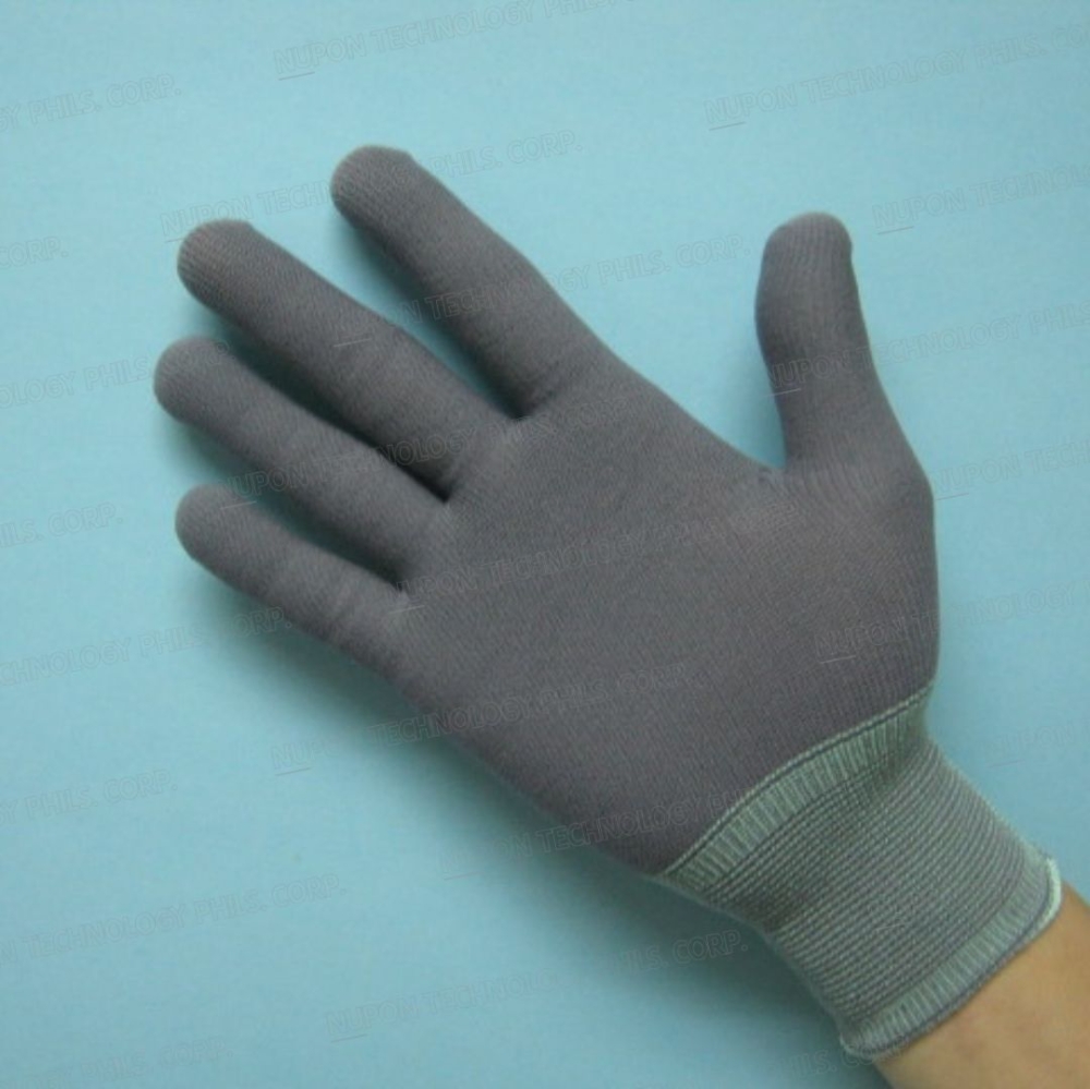 Grey Nylon Knitted Gloves- Without PU Coated