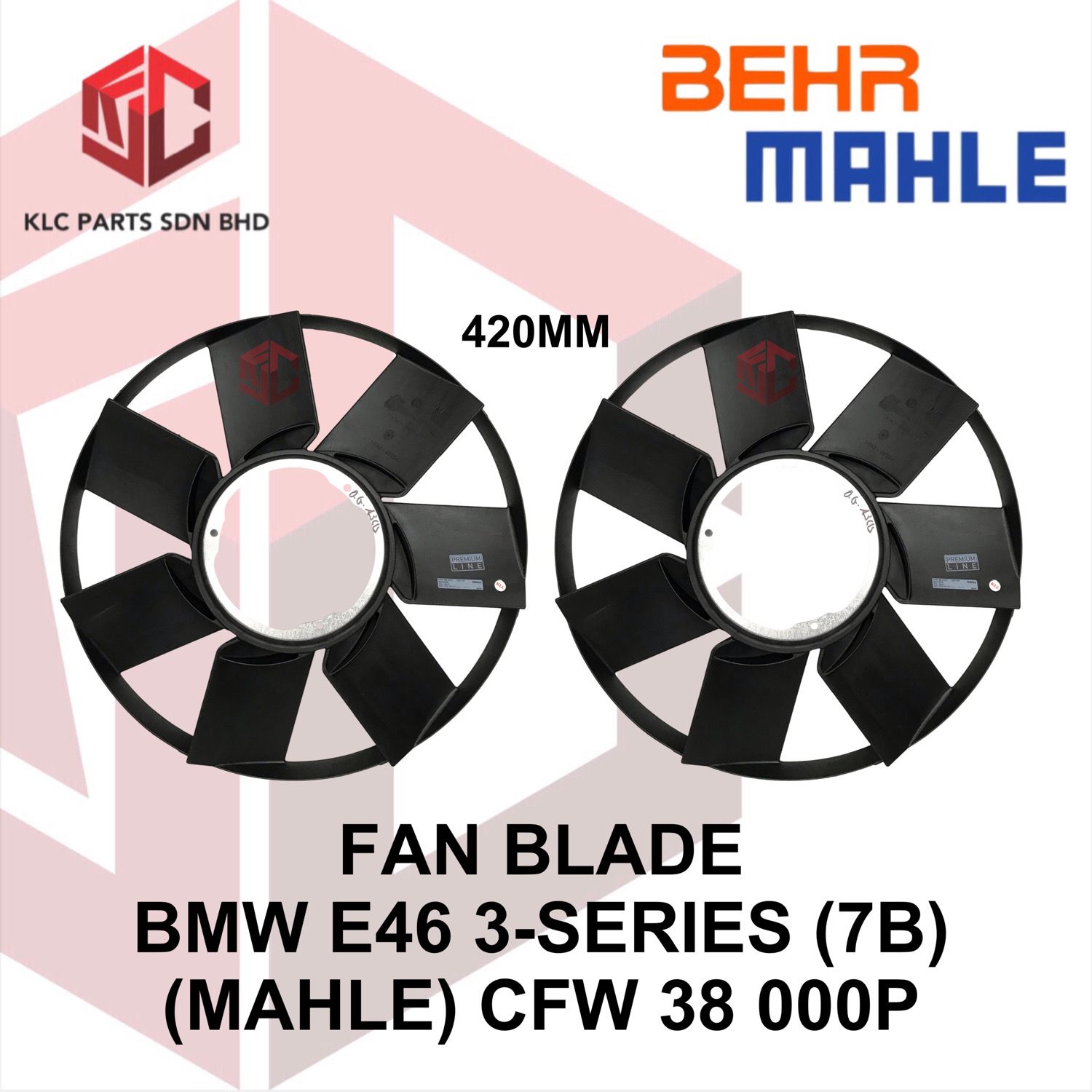 FAN BLADE BMW E46 3-SERIES (7B)(420MM)(MAHLE) CFW 38 000P