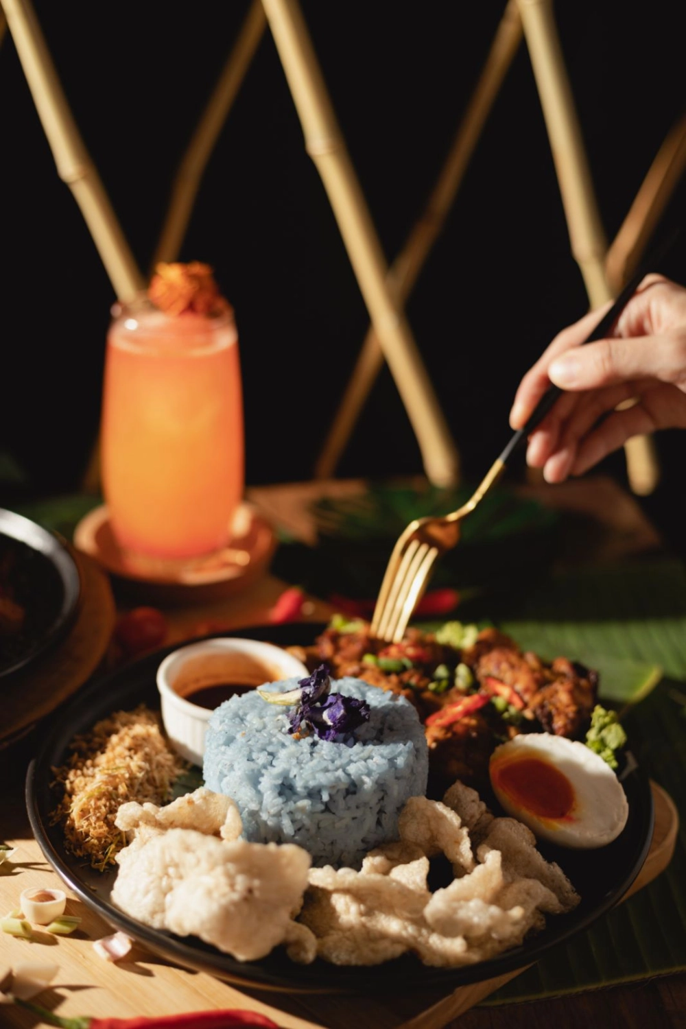 Nasi Kerabu Ayam Percik