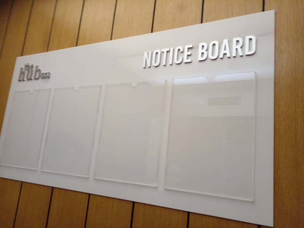 Elevator Lift Notice Board with pocket